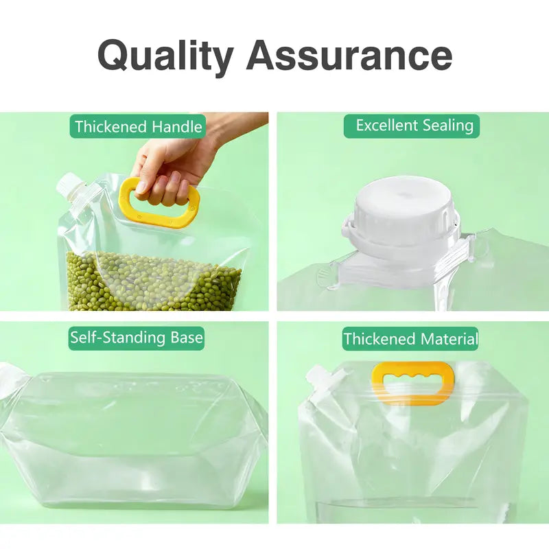 π₯5 Counts Reusable Food Sealed Bags, leak proof design, prevent liquid spillage