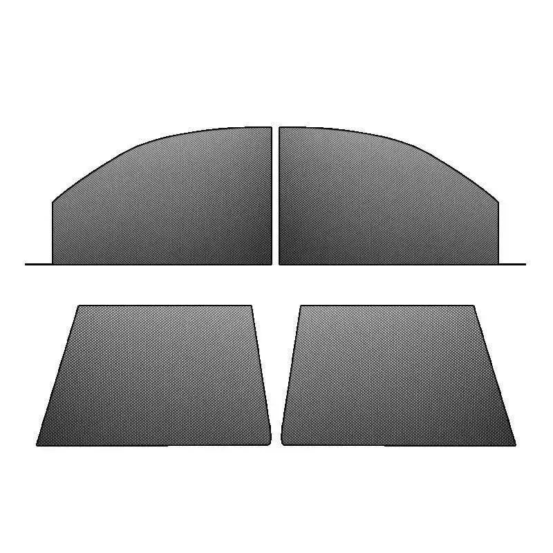 🔥 HOT SALE 🔥Car Anti‐Mosquito Screen/Net, 4 Pack Car Sunshade Curtain, Mosquito Net For Car Glass, Privacy Window Mesh