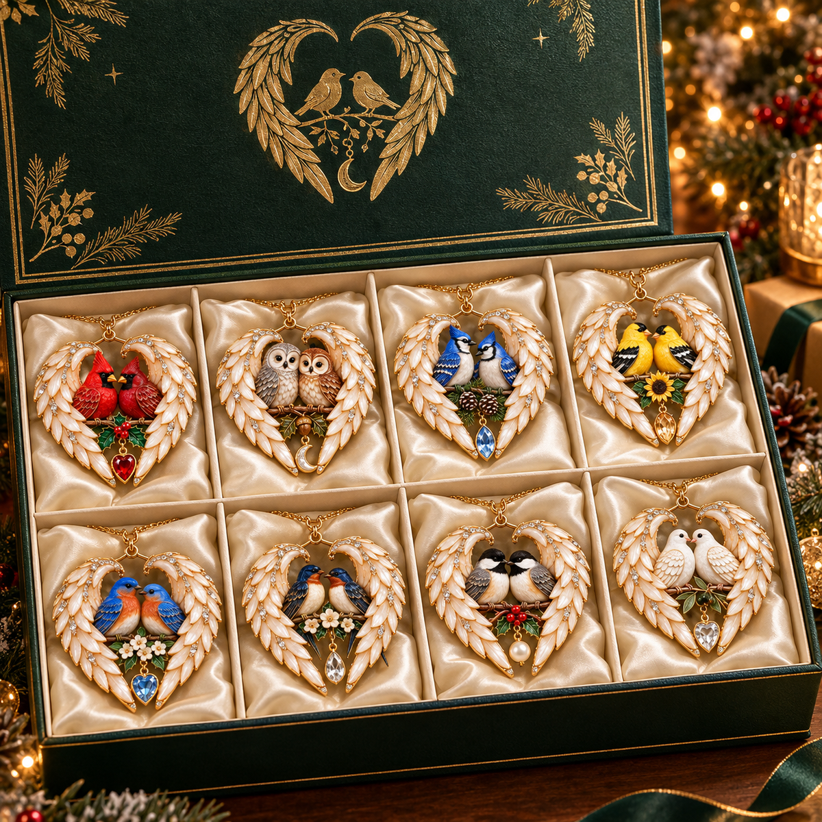 ❤️ 2026 Angel Wing Heart Bird Ornaments | 8 Keepsake Designs