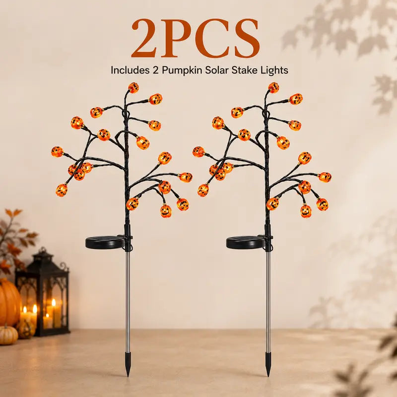 πβ¨ Solar Powered Pumpkin Stake Lights β Ideal Outdoor Halloween Landscape Decor