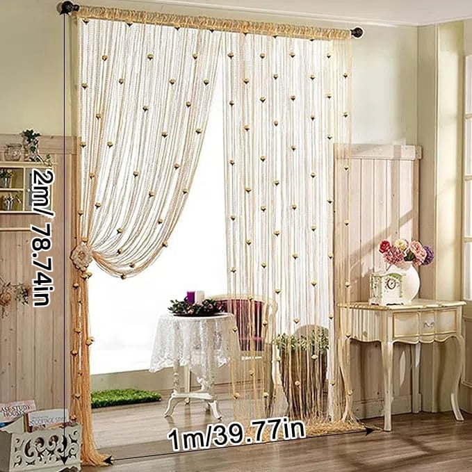 🌹🚪Sparkling Rose Flower String Curtain(2m/78.74" high x 1m/39.3" wide)
