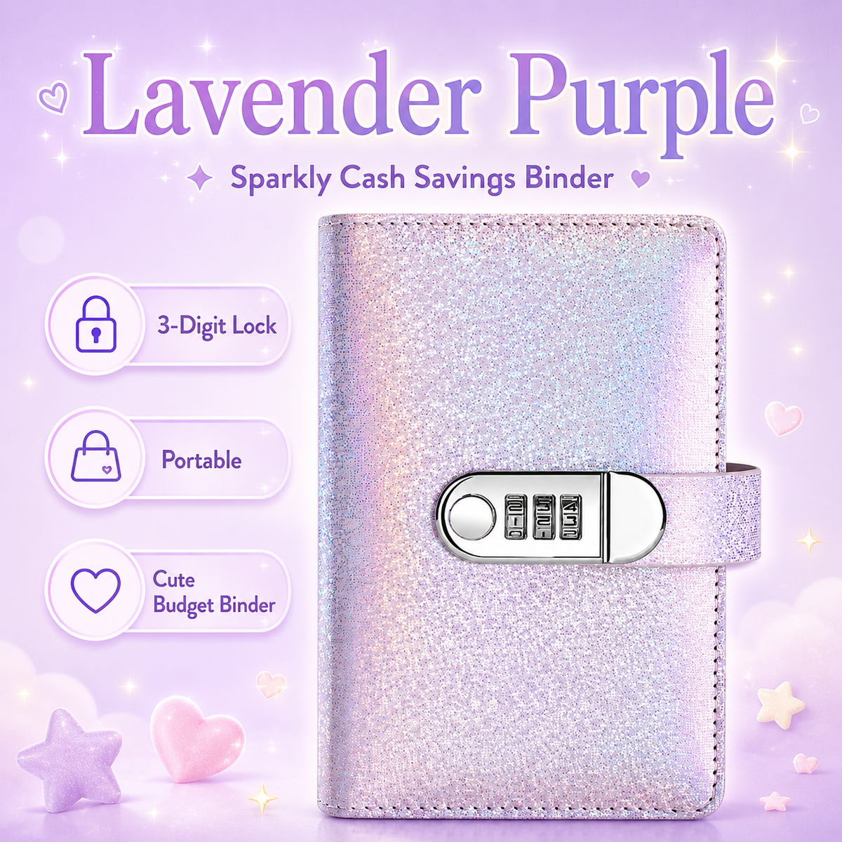 🔐 Lockable Cash Savings Binder with 100 Pages 💰