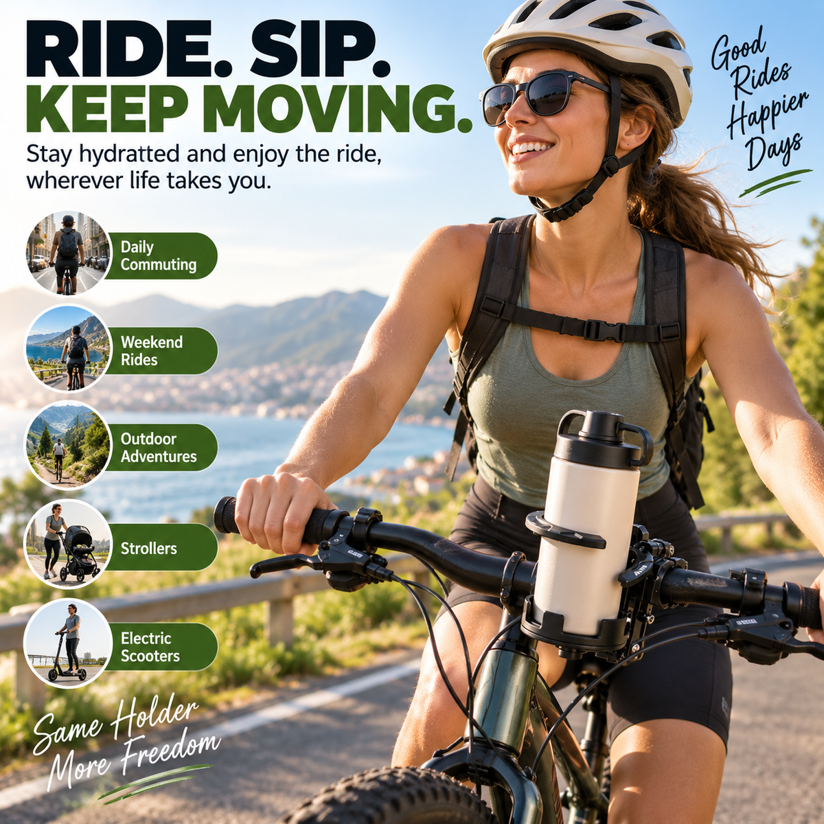 π΄ Foldable 360Β° Rotating Bike Cup Holder β Adjustable Space-Saving Drink Mount