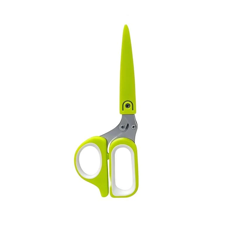 ✂️Herb Scissors 5 Blade Kitchen Shears, Multipurpose Herb Cutter with Safety Cover & Cleaning Comb for Basil Chive Parsley