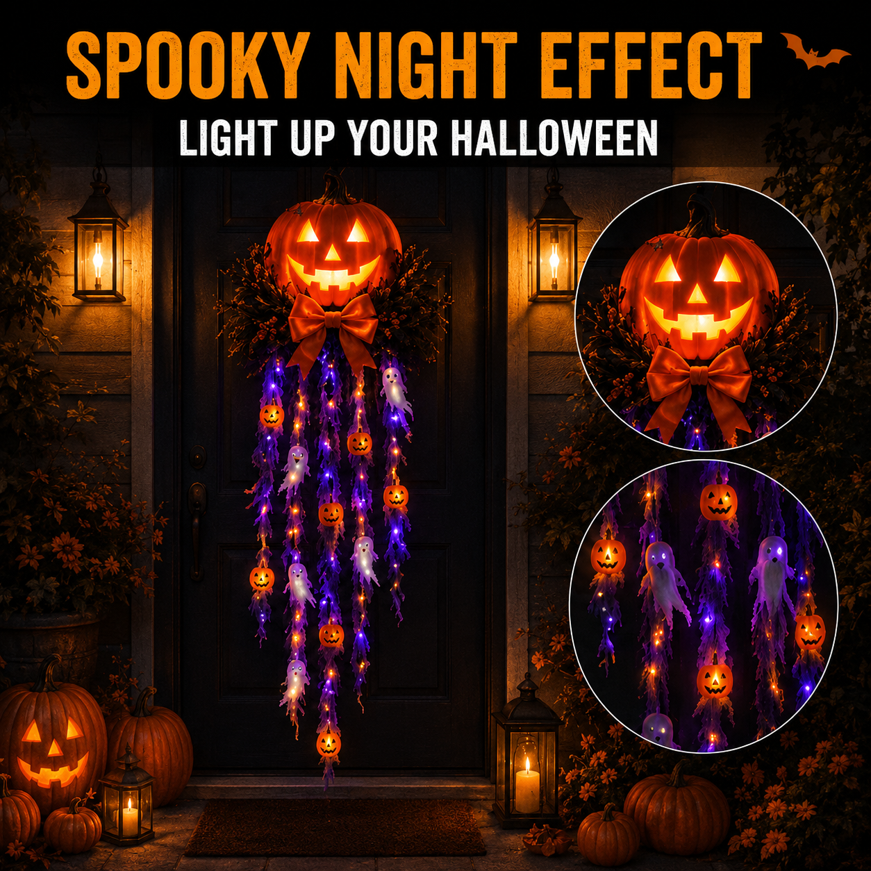 π 49% OFF Halloween Limited-Time Deal π» Lighted Pumpkin & Ghost Door Cascade