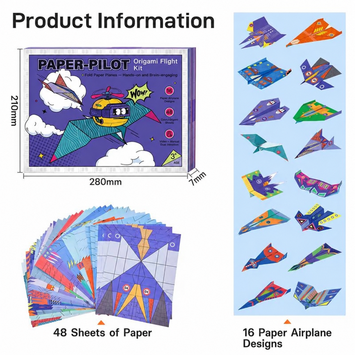 🎉 2026 Sale — Over 32 700 Sold!🔥 Creative DIY Paper Airplane Set For Kids
