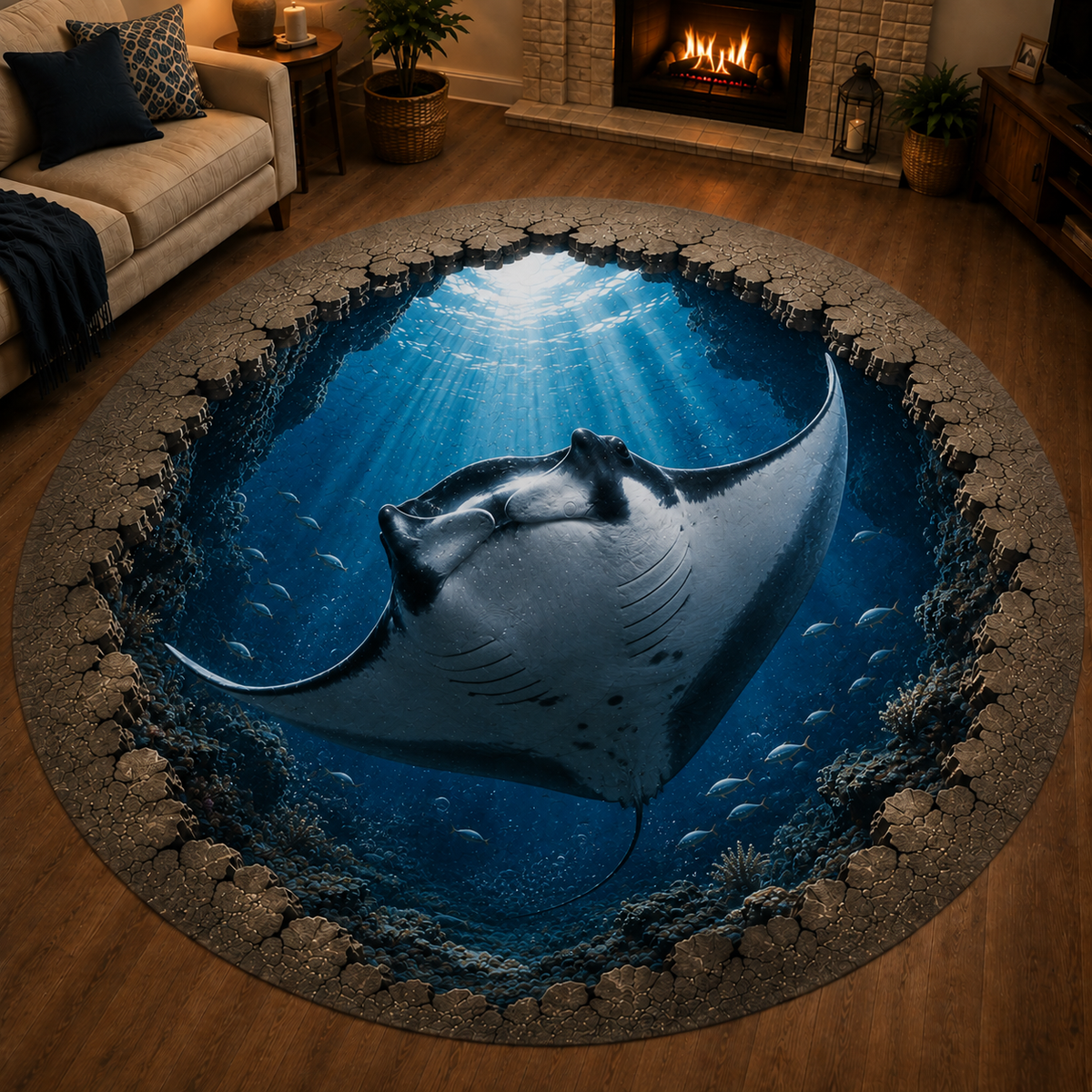 ✨🐋50% OFF Ocean Portal Illusion Rug™ - 🌊A Realistic 3D Ocean World Beneath Your Feet