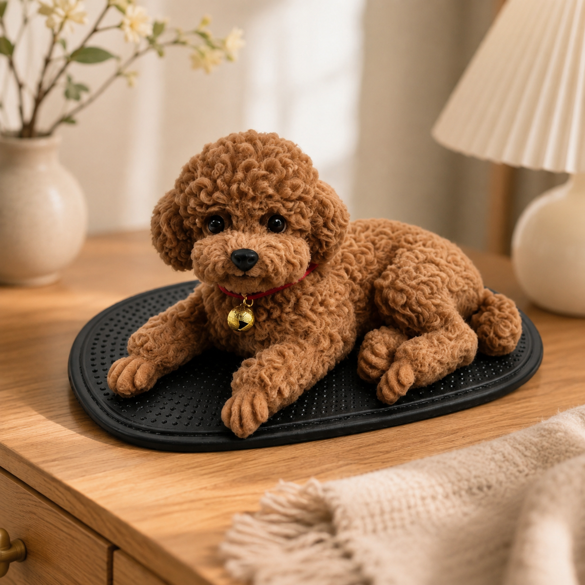 β¨ Squishy Poodle Car Dashboard Ornament | Cute Stress