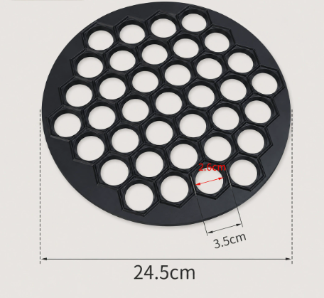 🥳2026 HOT SALE🥳💞50K+ SOLD! 🥟🛡️ Aluminum Dumpling Mold – 37 clear cavities shape perfect dumplings without hand strain. Sturdy support prevents deformation – no more broken dumplings! 🍽️✅