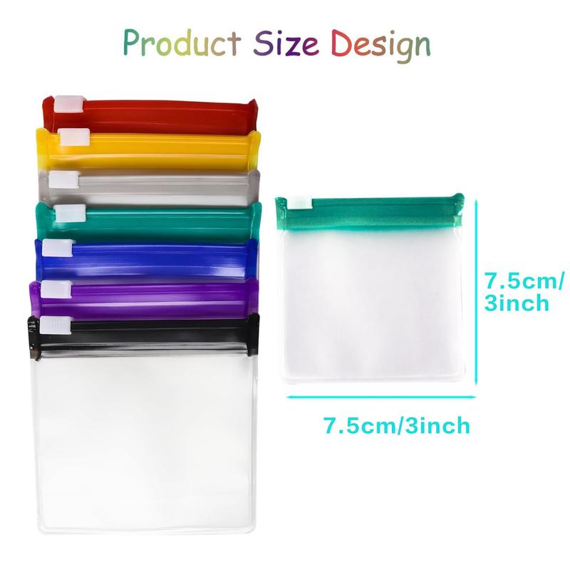 π₯7Pcs Clear Zipper Pill Storage Bag