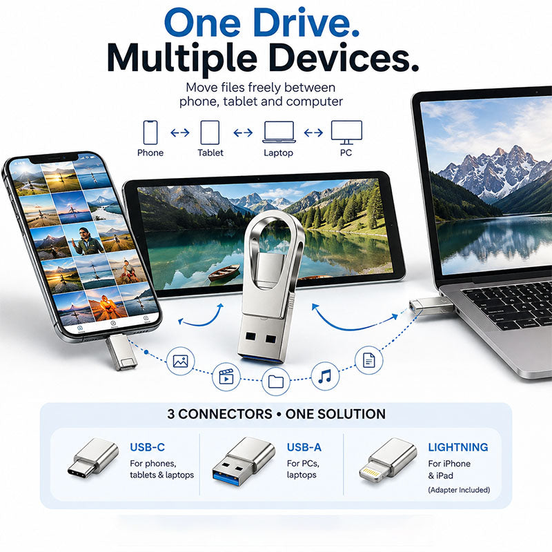 π± 3-in-1 Phone & Computer Flash Drive β Fast Photo & File Transfer