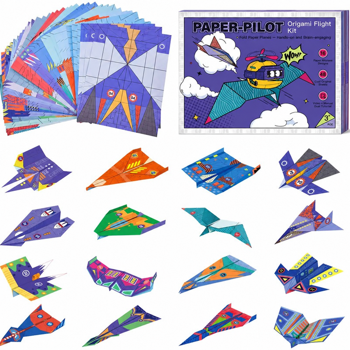 🎉 2026 Sale — Over 32 700 Sold!🔥 Creative DIY Paper Airplane Set For Kids