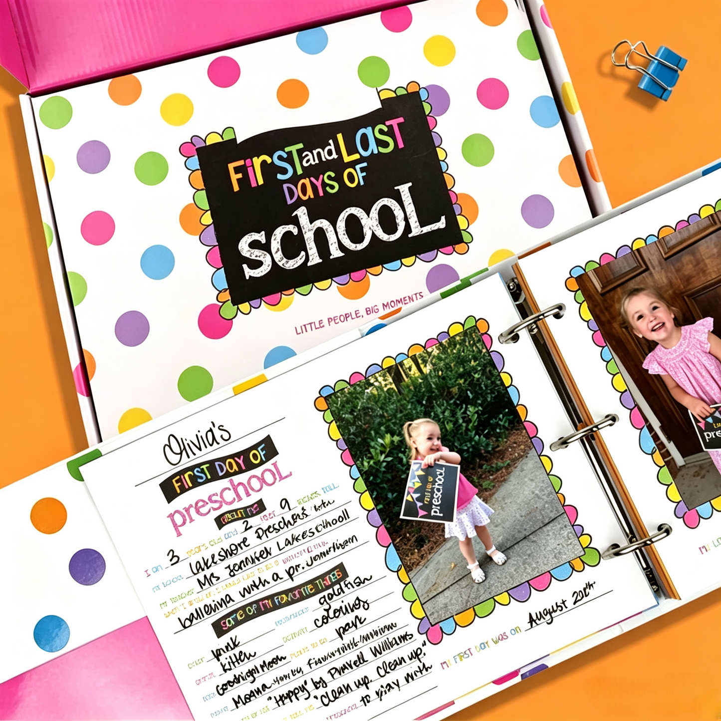 π School Days Memory Book β Simple & Stylish Keepsake Album, 2 Styles Available