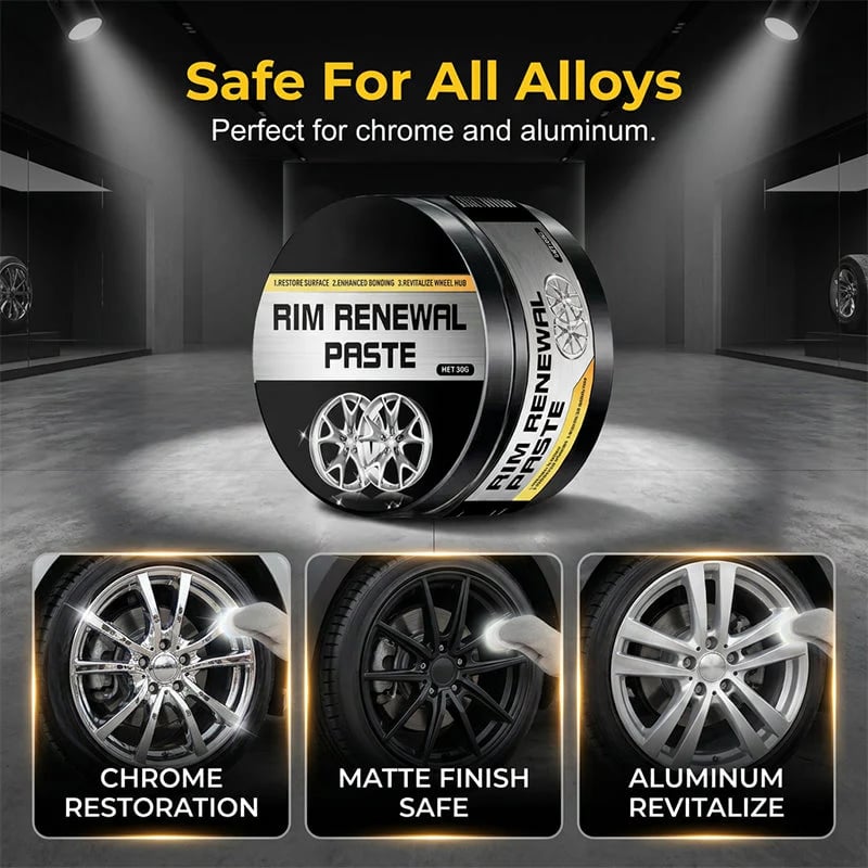 💞50K+ SOLD!✨✨ All-in-One Wheel Restoration Paste – Scratch Removal, Molecular Bonding, Safe for All Alloys 💎