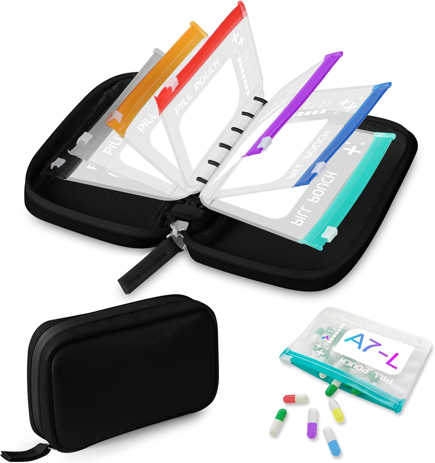 📌 Waterproof Pill Organizer-Large BPA-Free Weekly Medicine Organizer💊
