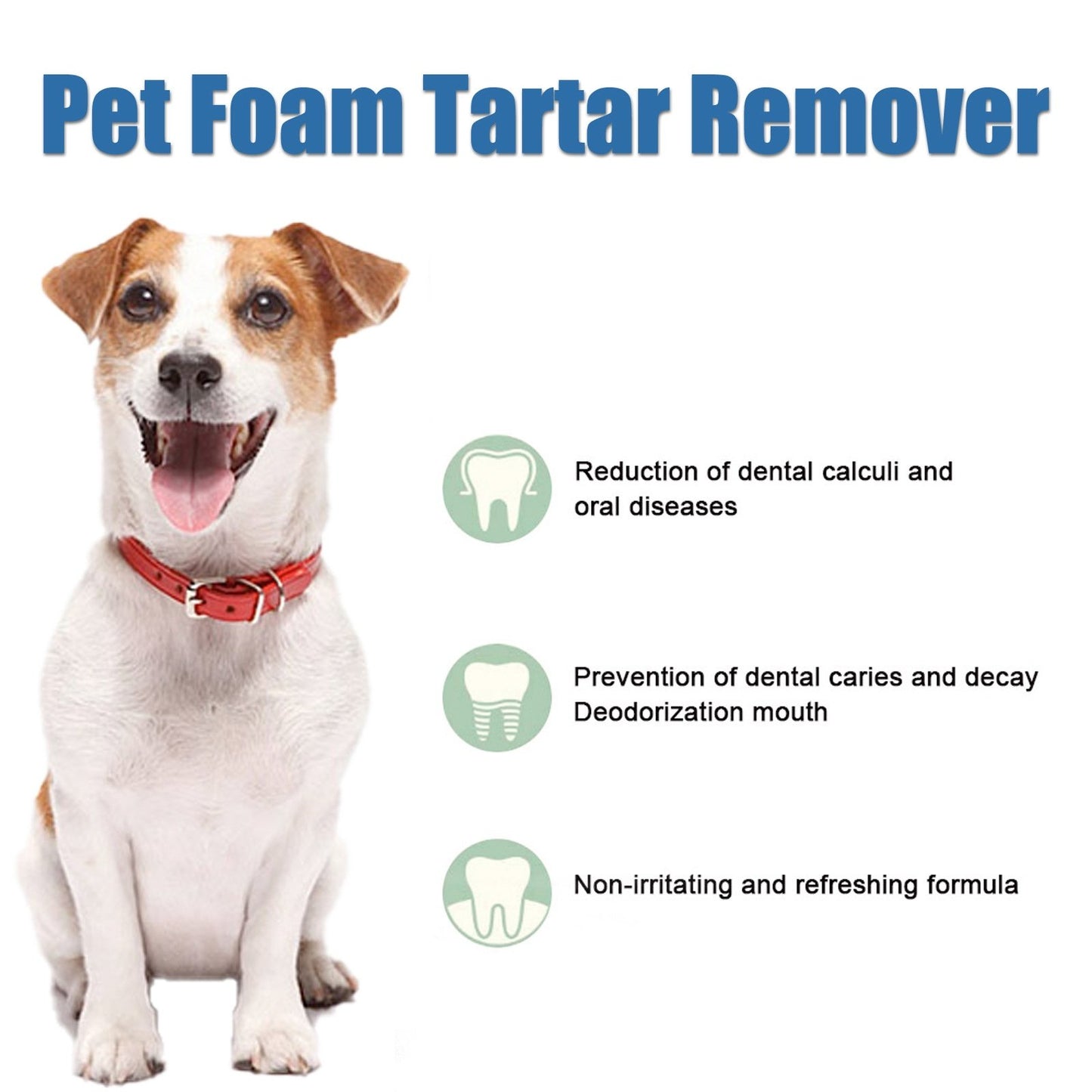 🐶Foam for removing tartar from pet teeth – Fresh breath & healthy teeth, no brushing required!🦷