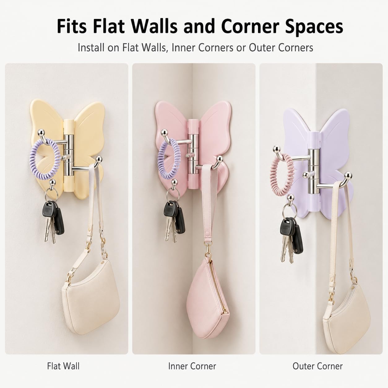 Butterfly Rotating Self Adhesive Hooks