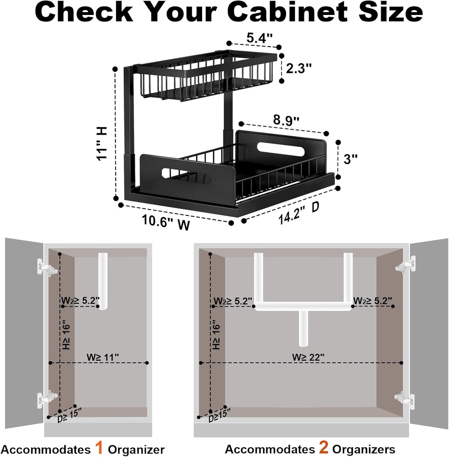 π₯ Last Day 49% OFF - Under Sink Organizer,Gift for Mother