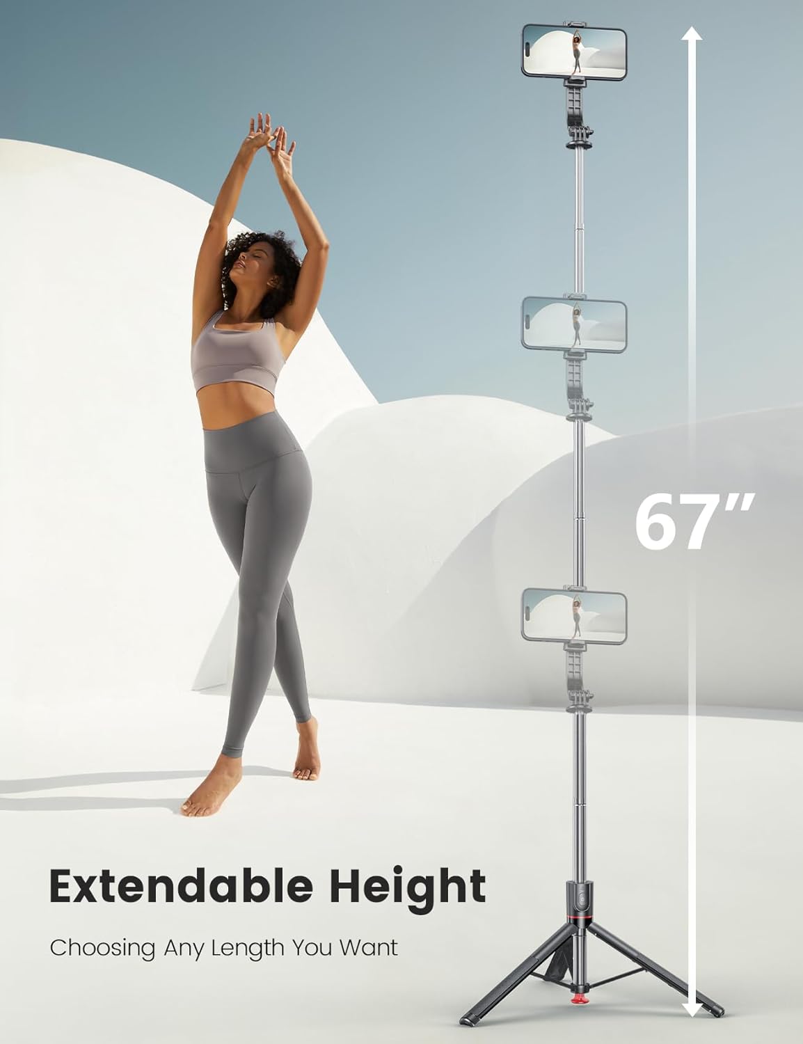 🔥Selfie Stick Tripod with Wireless Remote