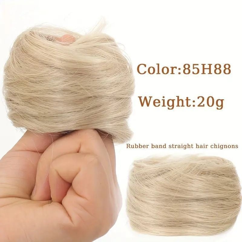Cropped hair wig hair tie — —✨ Ideal for Everyday Wear, Scrunchie Base