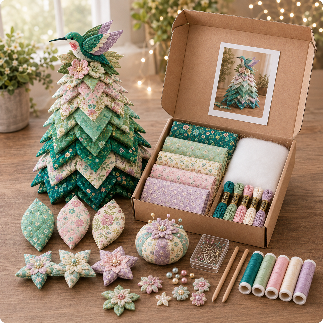π₯49% Off Last Day -Quilted Christmas Tree DIY Kit