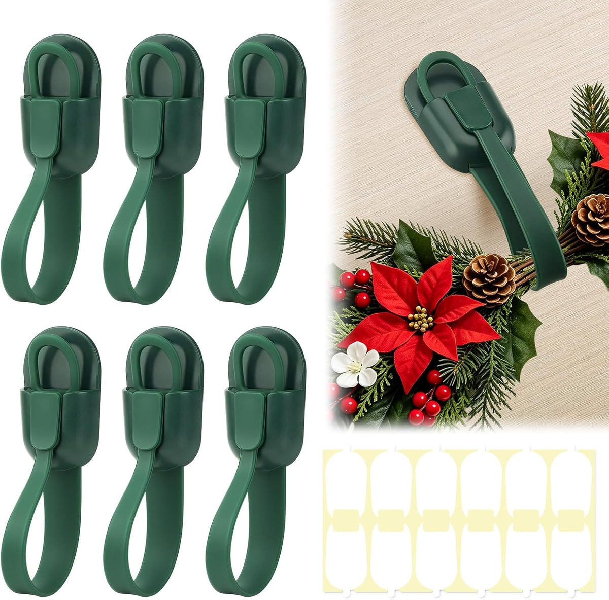 🎄 Christmas Wreath Hanger ✨ No-Drill Garland Hooks for Easy Holiday Decorating