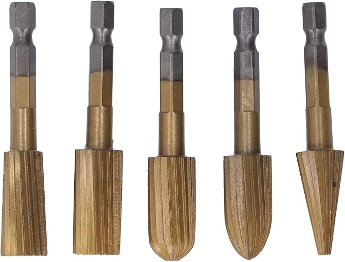 π οΈ5PCS Rotary File Burr Set β Heavy-Duty Double Cut Metal Grinder Bits for Drill & Die Grinder