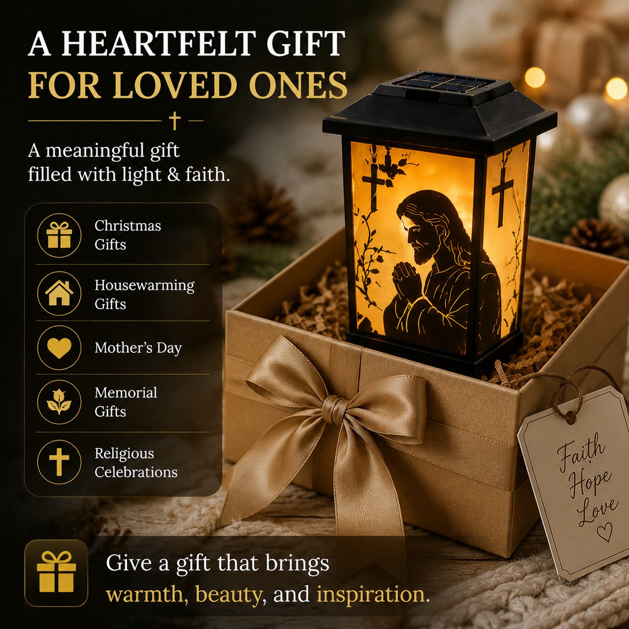 ✝️ Faith Garden Solar Light — Illuminate Your Garden With Faith, Hope & Heavenly Warmth ✨