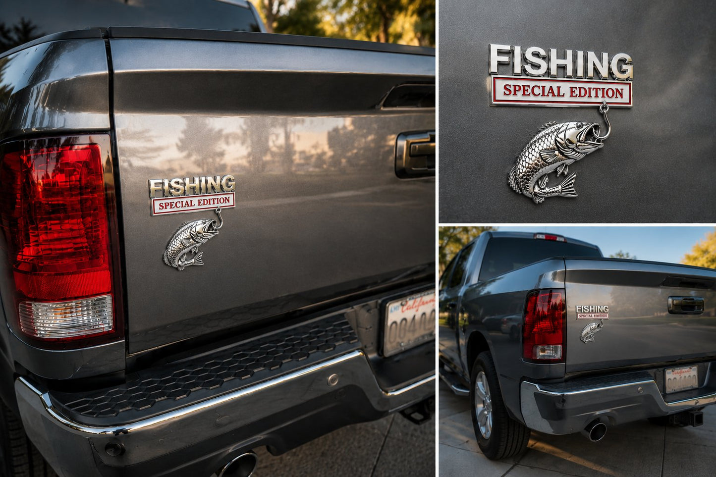 π£ Fishing Special Edition Premium 3D Metal Vehicle Emblem Badge