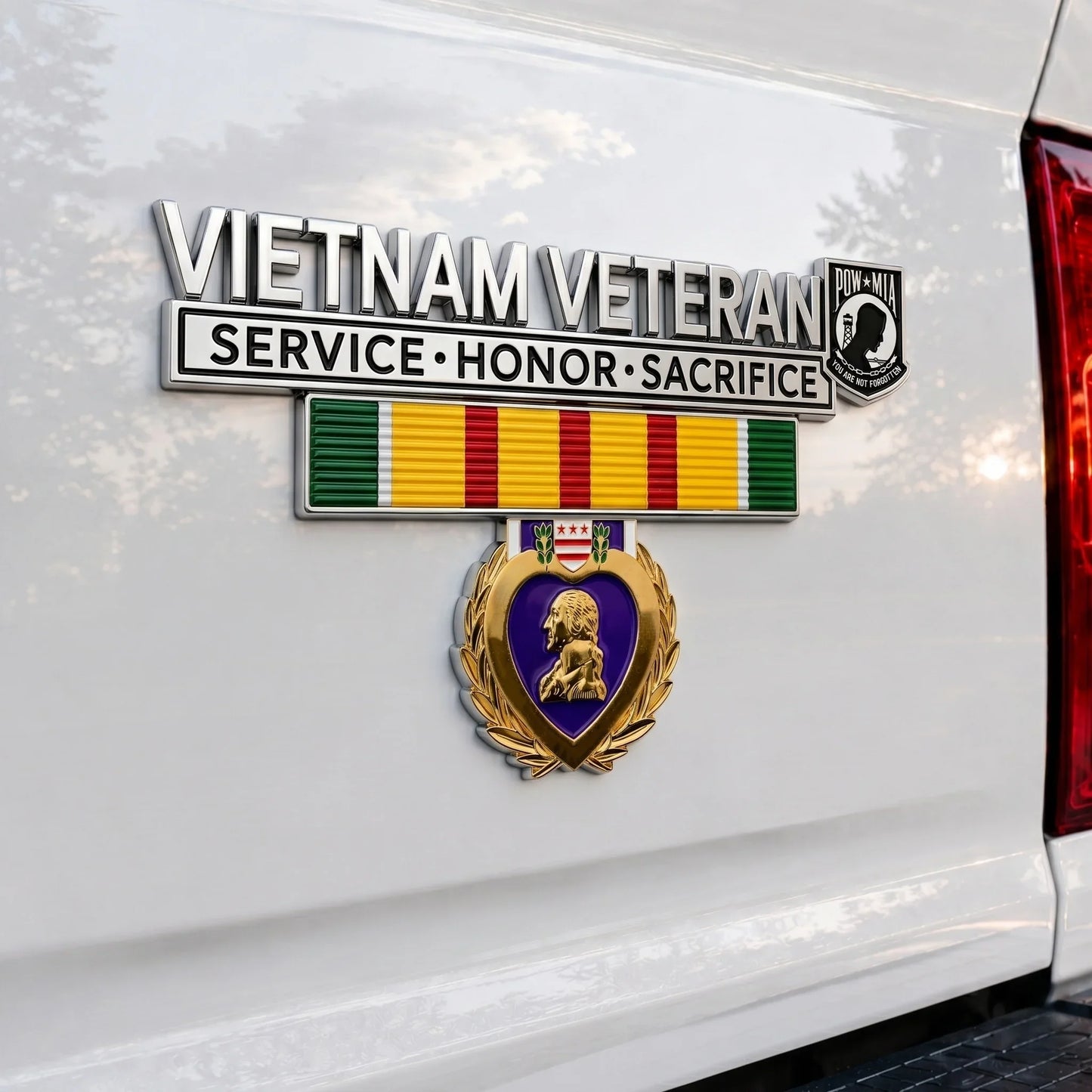 🇺🇸 Promo: 49% OFF 🎖️- Vietnam Veteran Tribute Car Emblem Metal Badge