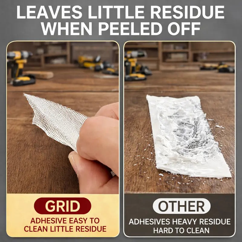 π₯ Heavy-Duty Double-Sided Grid Tape β Strong Hold, Easy Tear & Clean Removal
