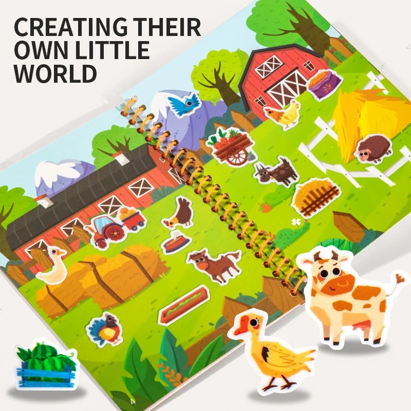 π Reusable Jelly Sticker Activity Book for Kids