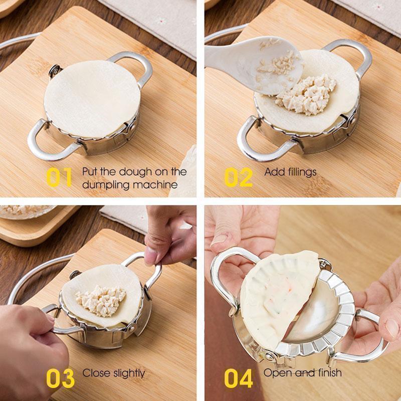 ๐ฅ๐ก๏ธ Stainless Dumpling Mold โ Non-Stick, Easy Clean, Dough Cutter โ Shape Like a Pro! ๐