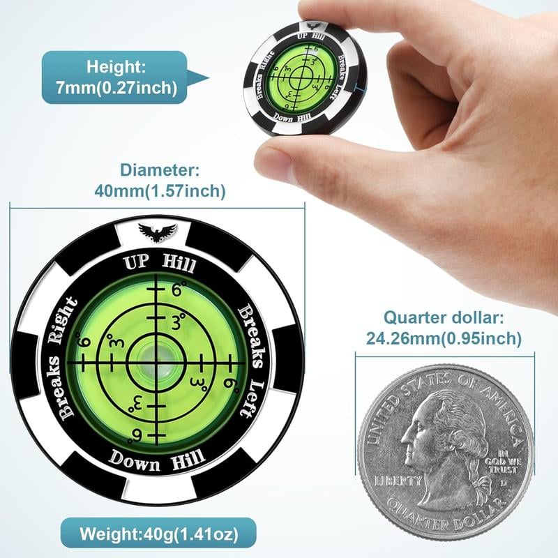 🔥Golf Hat Clip Ball Marker with High Precision Green Reading Aid Golf Accessories for Men Women