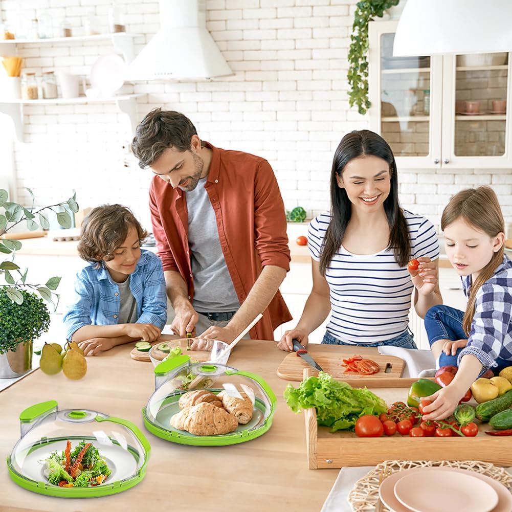 🍽️ Microwave Food Cover with Built-In Steamer 🔥