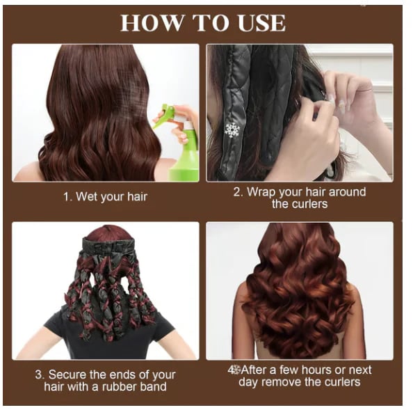 💥HOT SALE💥Sleep-in hairband Heat-free curling tongs🧑🦱🥰