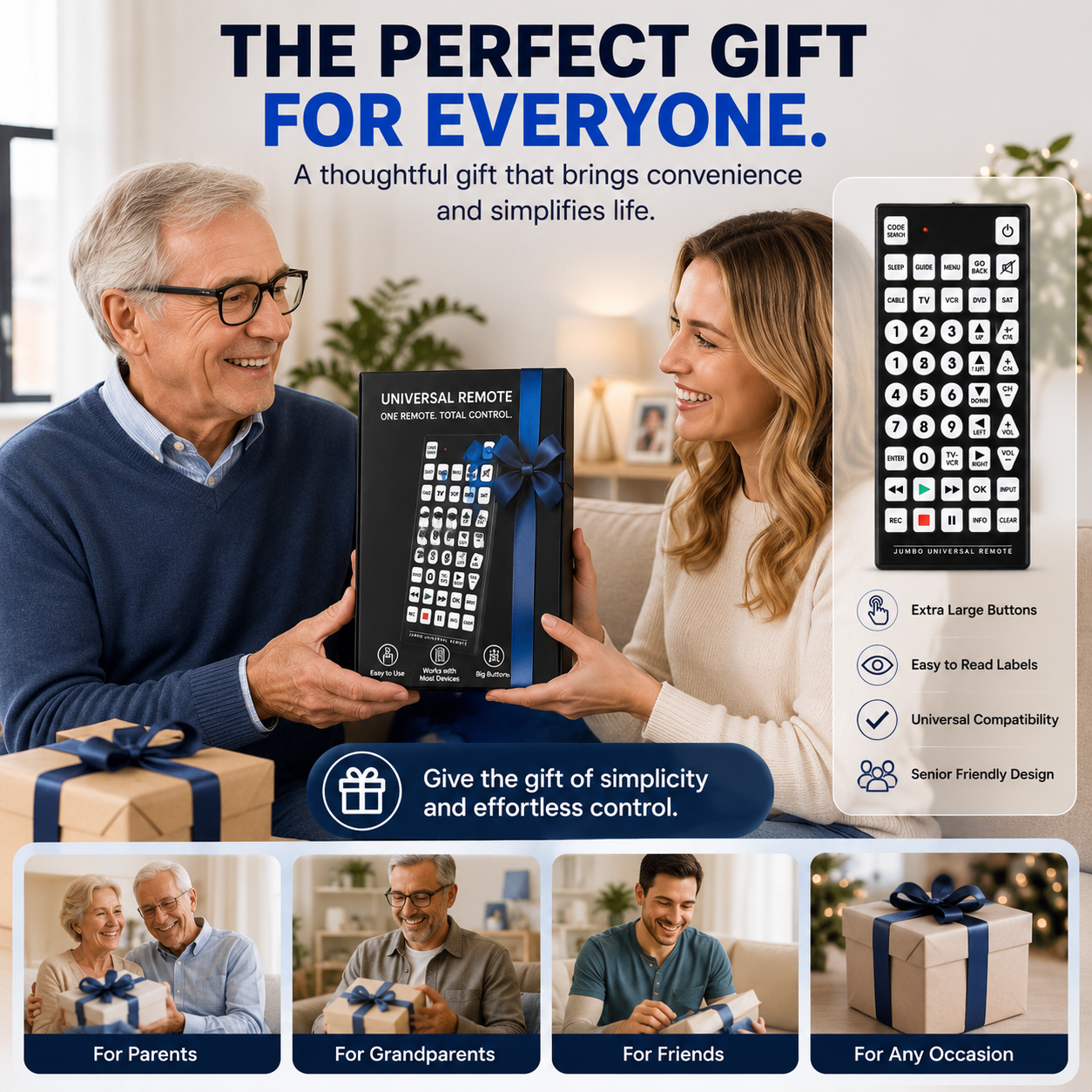 ๐ฎBig Button Universal Remote | Big Buttons, Glow-in-the-Dark
