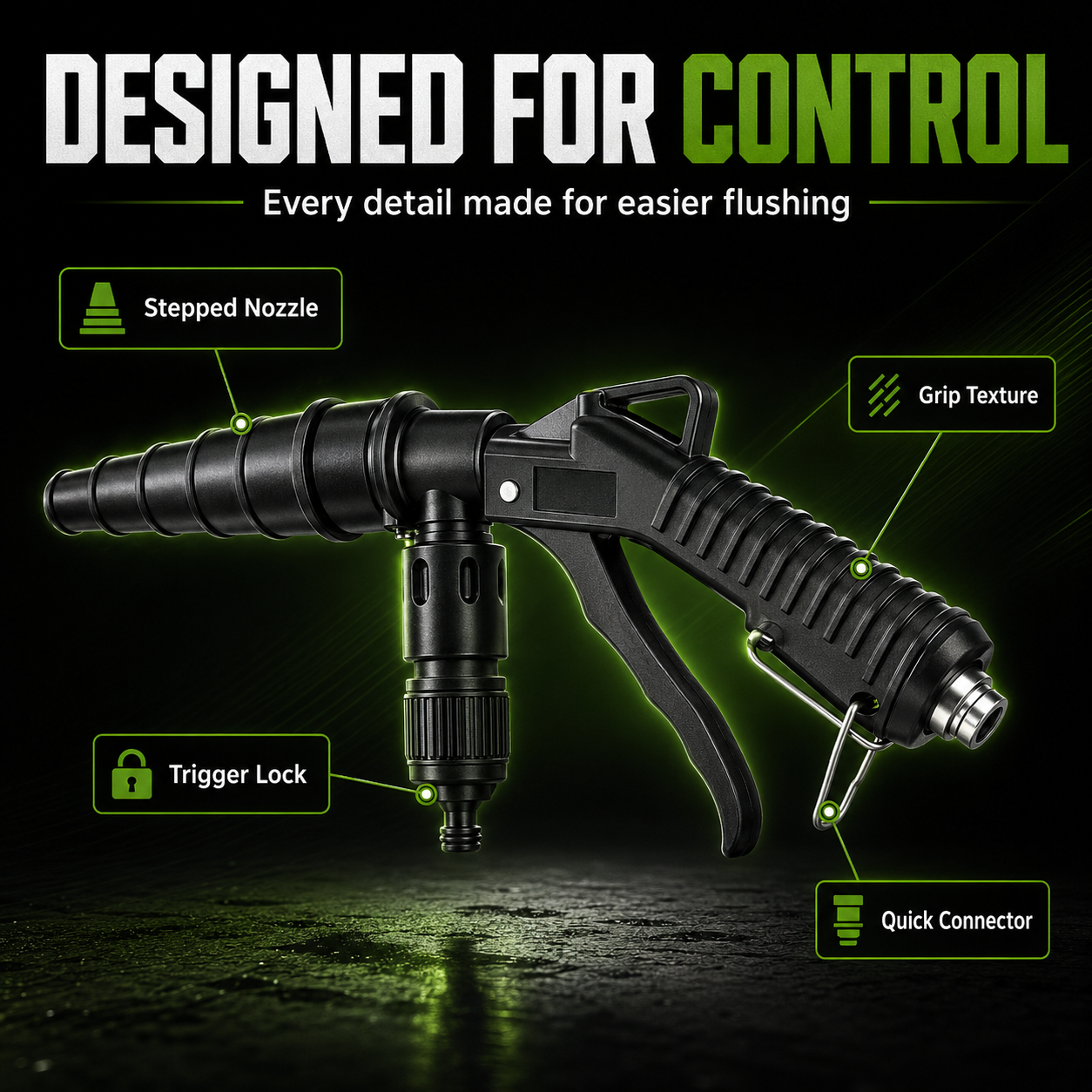 πHigh-Pressure Pulse Flush Gun Kit for Radiator Cleaning