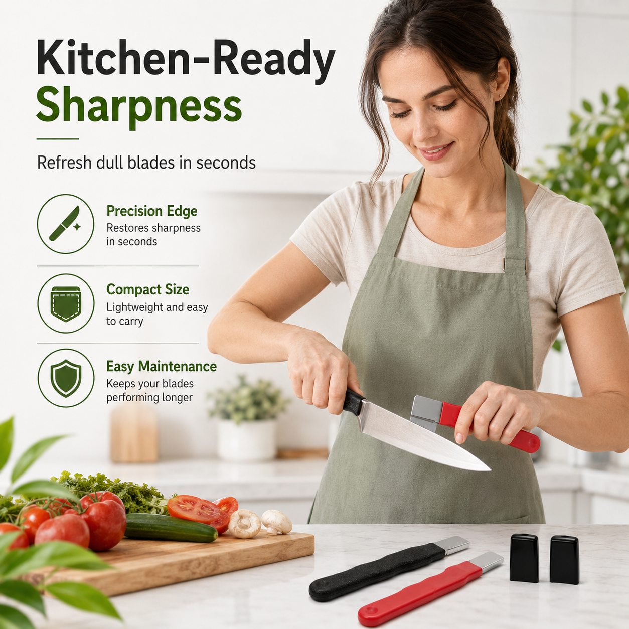 Professional 3-in-1 Knife Sharpener — Restore Any Blade in 10 Seconds