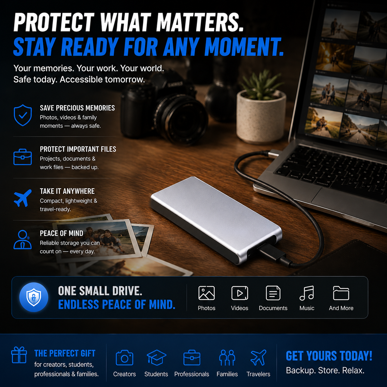 🔥 LAST DAY 50% OFF-Portable External SSD – Protect Your Photos, Videos & Important Files