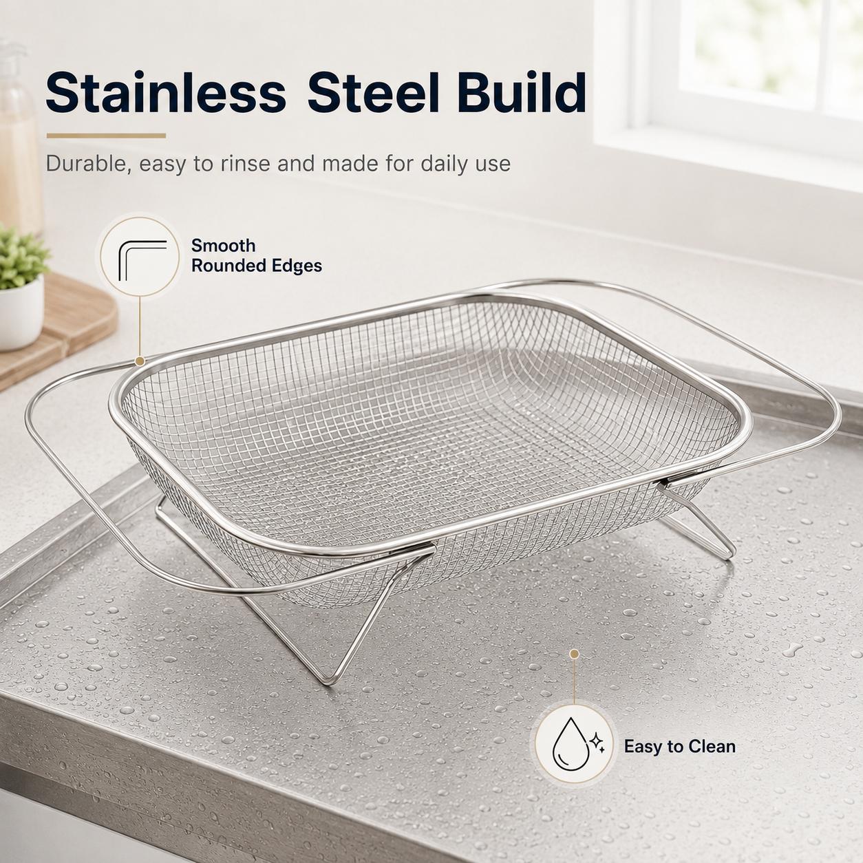 💦 Expandable Over-the-Sink Strainer Basket