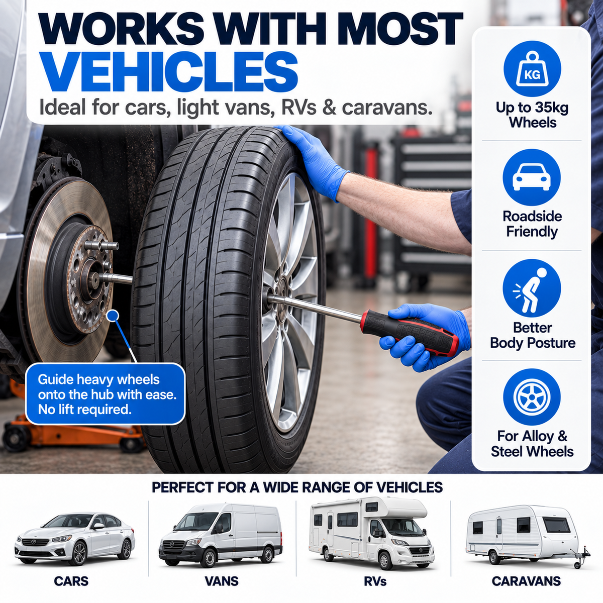 ๐ 50% OFF Wheel Alignment Tool โ Heavy Duty Tire Mounting & Hub Positioning Assistant