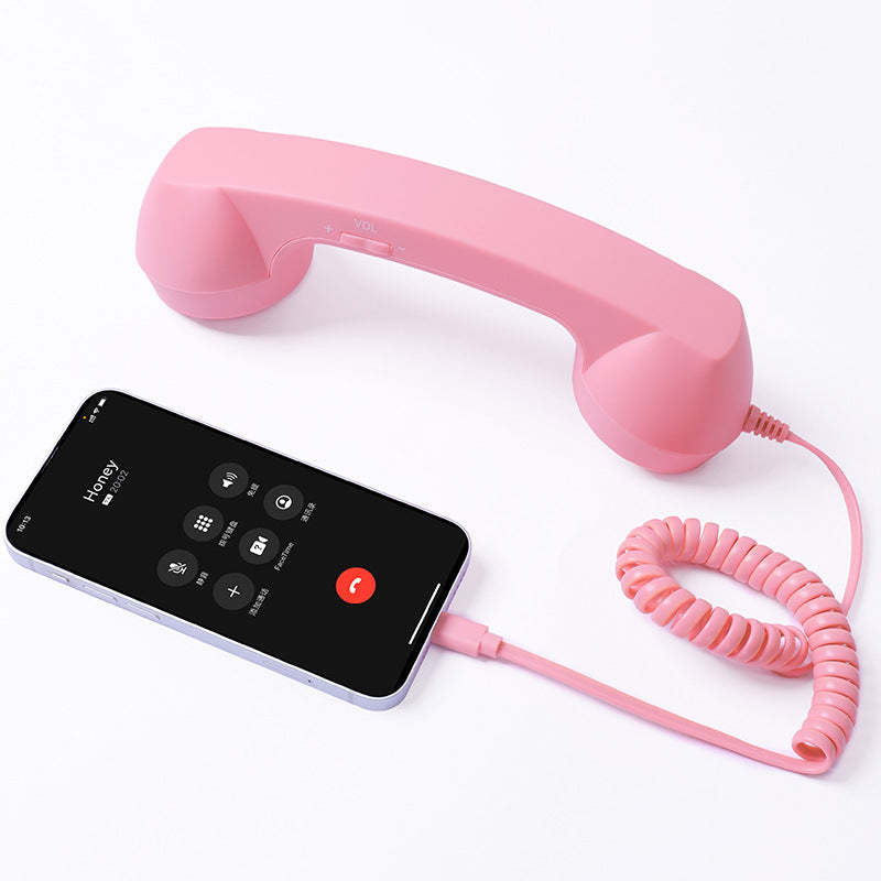 βοΈ Old School Wired Phone Handset β Classic Radiation-Proof Receiver for Mobile Phones