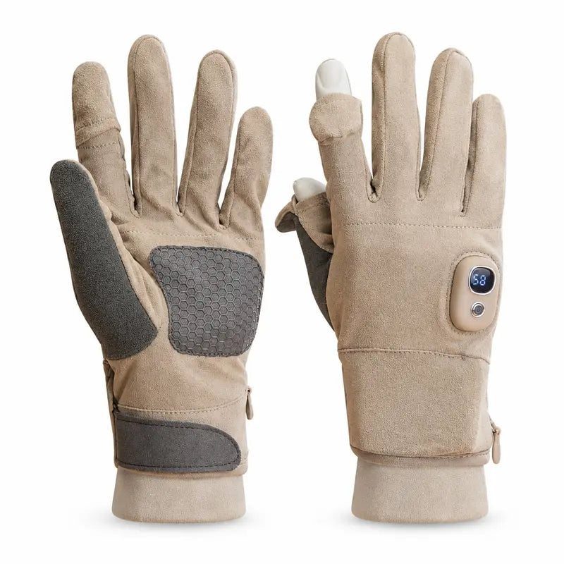 ๐ฅ Rechargeable Heated Gloves with Digital Display & Flip-Open Fingertips