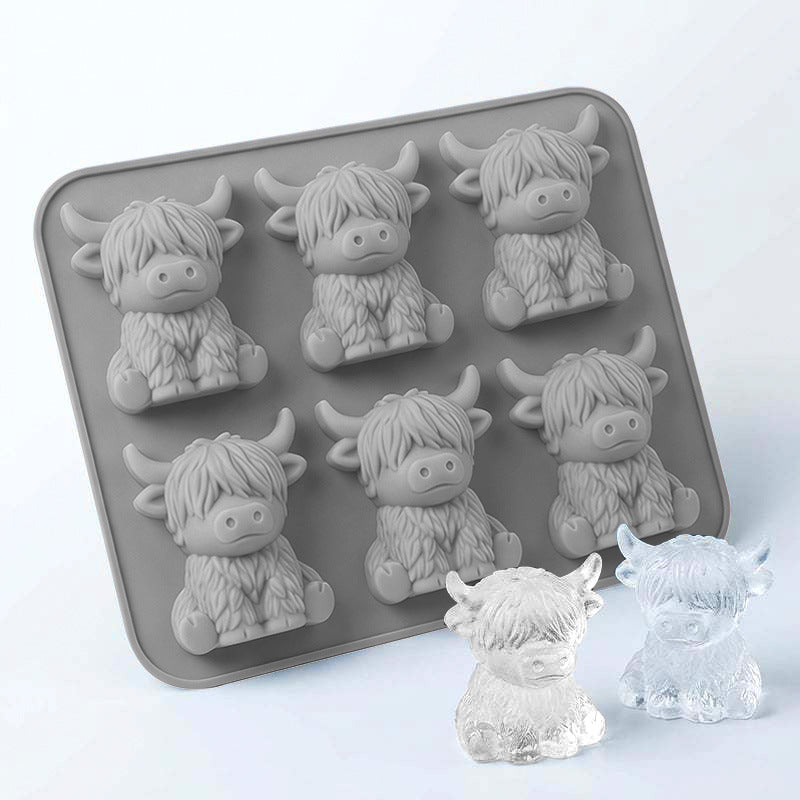 🔥🐮Mini Highland Cow Ice Cube Mold – Cute 3D Ice for Drinks, Parties & Gifts