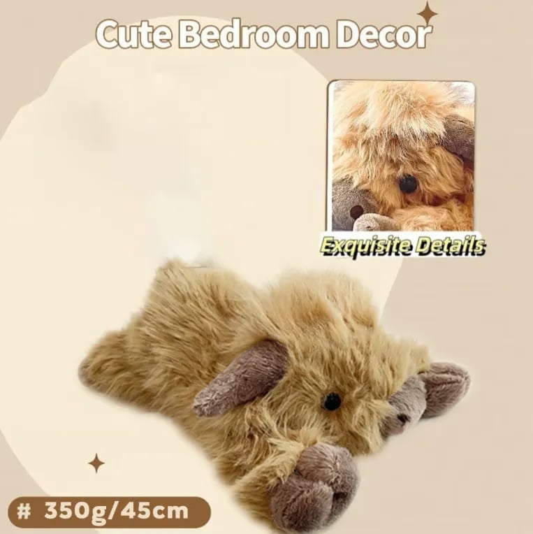 🎉🎁🎁Cute Cartoon Highland Cow Cuddly Toy