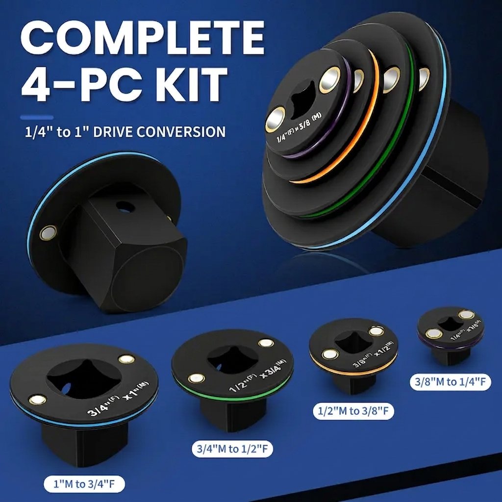 🎉Ultra-Low Profile Impact Socket Adapter Set (4-Piece)