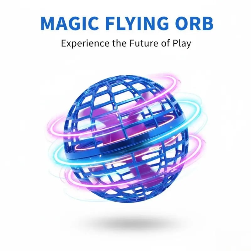 🎁Children's Day Gifts🚀 Levitating Induction Flying Ball – Smart Glow Gyro for Fingertip Play – LED Mini Drone Toy for Kids & Adults ✨