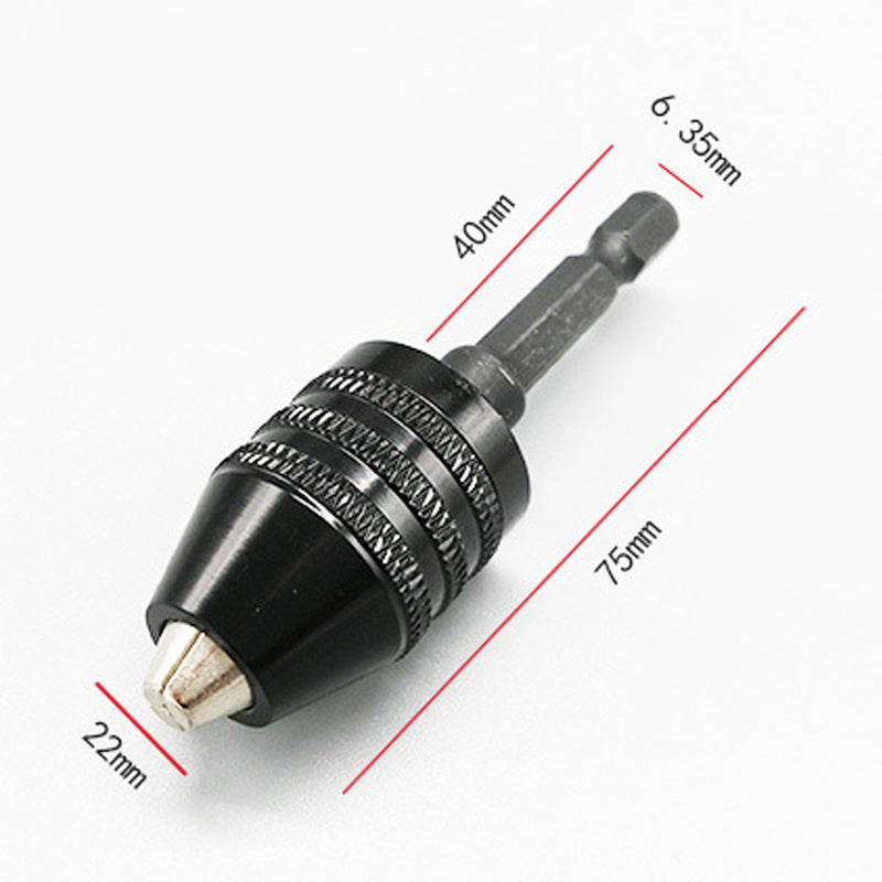 3-jaw chuck for electric screwdrivers and drills – keyless, quick-change & compatible with round and hexagonal shanks – perfect for hobby, renovation and precision work 🛠️✨