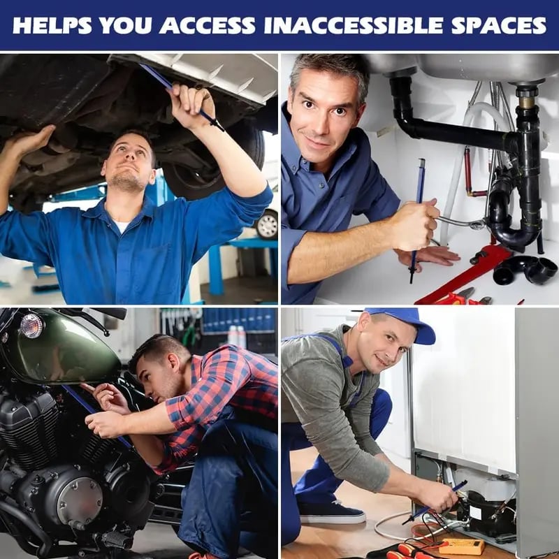 3-Piece Fork-End Wrench Extender Set for Clamps in Tight Spaces